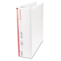 Binders | Universal UNV20992 3 in. Capacity 11 in. x 8-1/2 in. Round 3 Ring Economy View Binder - White image number 1