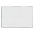 White Boards | MasterVision MA2794830 72 in. x 48 in. Ruled Magnetic Dry Erase Planning Board - White Lacquered Steel Surface, Silver Aluminum Frame image number 0