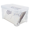 Back to School Sale | Advantus 40307 Holds (400) 3 in. x 5 in. Cards 6.25 in. x 3.88 in. x 3.5 in. Plastic Super Stacker Storage Boxes - Clear image number 1