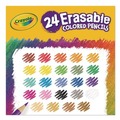 Pencils | Crayola 682424 3.3 millimeter 2B Erasable Color Pencil - Assorted Lead and Barrel Colors (24/Box) image number 7