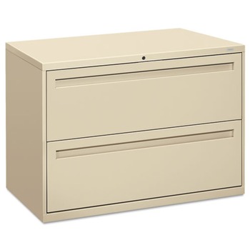 OFFICE FILING CABINETS AND SHELVES | HON H792.L.L Brigade 700 Series Two-Drawer 42 in. x 18 in. x 28 in. Lateral File Cabinet - Putty