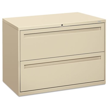 HON H792.L.L Brigade 700 Series Two-Drawer 42 in. x 18 in. x 28 in. Lateral File Cabinet - Putty