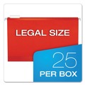 Just Launched | Pendaflex 04153X2 RED 2 in. Extra Capacity 1/5-Cut Tabs Reinforced Hanging Legal File Folders with Box Bottom - Red (25/Box) image number 4