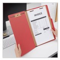 File Folders | Universal UNV10213 Bright Colored Pressboard Classification Folders - Legal, Ruby Red (10/Box) image number 3