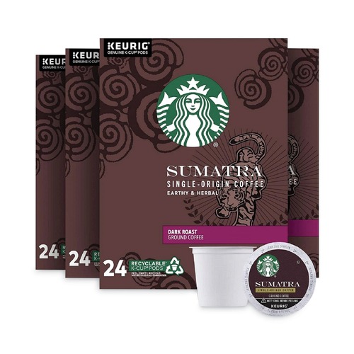 Coffee | Starbucks 12565254 0.4 oz Coffee K-Cups - Sumatra (96/Carton) image number 0