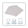  | Boardwalk BWK8310 12 in. x 12 in. 1-Ply 1/4-Fold Lunch Napkins - White (6000/Carton) image number 7