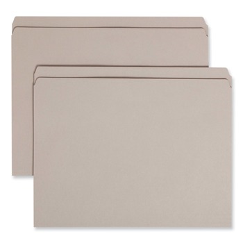 Smead 12310 0.75 in. Expansion Reinforced Top Tab Colored File Folders - Letter Size/Gray (100/Box)