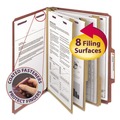 Just Launched | Smead 14092 Pressboard Eight-Section Classification Folders with 2/5-Cut Tabs- Letter, Red (10/Box) image number 3