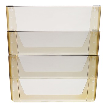 WALL FILES | Storex 70247U06C 3 Sections Legal Size 16 in. x 4 in. x 14 in. Wall File - Smoke (3/Pack)