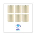 Paper Towels and Napkins | Boardwalk WPBWK32GREEN 1-Ply 8 in. x 800 ft. Green Xtra Roll Towels - Natural (6 Rolls/Carton) image number 4