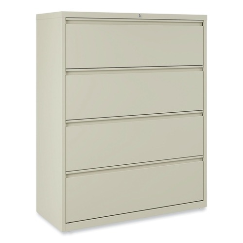 Office Filing Cabinets & Shelves | Alera 25508 42 in. x 18.63 in. x 52.5 in. 4 Legal/Letter Size Lateral File Drawers - Putty image number 0