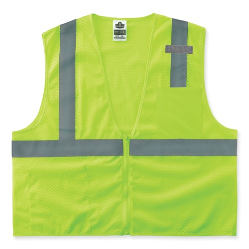 Safety & First Aid | Ergodyne 21053 GloWear 8210Z Class 2 Economy Mesh Vest Polyester Lime Small/Medium image number 0