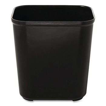 TRASH CANS | Rubbermaid Commercial FG254300BLA 7 gal. Fiberglass Wastebasket - Black