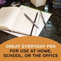 Pens | BIC VCG11 BLK Medium 1 mm GLIDE Retractable Ballpoint Pen - Black Ink, Smoke/Black Barrel (1-Dozen) image number 6