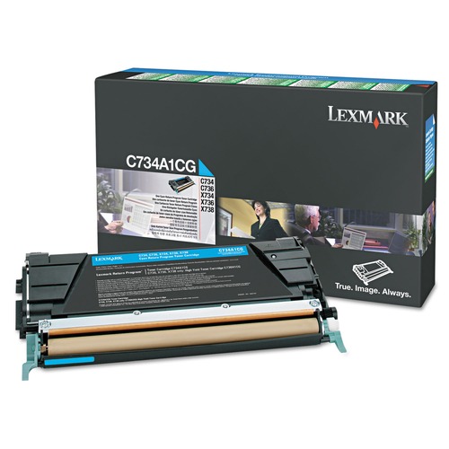 Ink & Toner | Lexmark X748H1CG Return Program 10,000 Page-Yield High-Yield Toner - Cyan image number 0