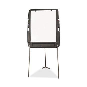 OFFICE PRESENTATION SUPPLIES | Iceberg 30227 35 in. x 30 in. Ingenuity Portable Flipchart Easel with Dry Erase Surface - White Surface/Charcoal Gray Frame