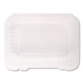 Food Trays, Containers, and Lids | Karat FP-HC96PP-1C Polypropylene Plastic Hinged Container 6 x 9 x 2.97 Clear Plastic 125/Pack 2 Packs/Carton image number 4