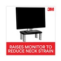 Back to School Sale | 3M MS80B 15 in. x 12 in. x 2.63 in. to 5.78 in. 80-lb. Capacity Adjustable Monitor Stand - Black/Silver image number 10