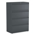 Office Filing Cabinets & Shelves | Alera 25495 36 in. x 18.63 in. x 52.5 in. 4 Legal/Letter/A4/A5 Size Lateral File Drawers - Charcoal image number 0