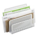 Desk Accessories & Office Organizers | Artistic ART20003WH Urban Collection 6.5 in. x 3.25 in. x 5.5 in. 3 Sections DL to A6 Size Files Punched Metal Letter Sorter - White image number 3