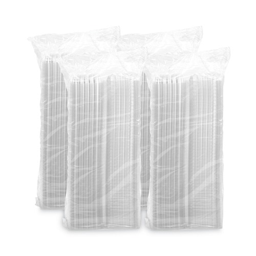  | Dart C53PST1 ClearSeal 5.4 in. x 5.3 in. x 2.6 in. 13.8 oz. Hinged-Lid Plastic Sandwich Containers - Clear (500/Carton) image number 0