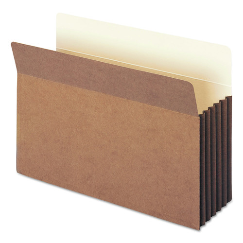 File Folders | Smead 74390 5.25 in. Expansion Legal Size TUFF Pocket Drop-Front File Pockets with Fully Lined Gussets - Redrope (10/Box) image number 0