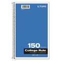 Notebooks & Pads | Oxford 65362 9.5 in. x 6 in. Sheets 3-Subject Medium/College Rule Coil-Lock Wirebound Notebook - Randomly Assorted Cover Color image number 1