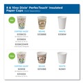Cups and Lids | Dixie 5338CDWR PerfecTouch Individually Wrapped 8 oz.Paper Hot Cups - Coffee Haze Design (50/Sleeve, 20 Sleeves/Carton) image number 3