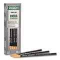 Arts & Crafts Supplies | Dixon 000810002 China Marker, Black, Thin Lead, 12/Pack image number 1