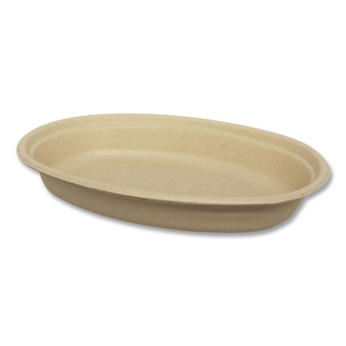 Bowls and Plates | World Centric BO-SC-UBB-LFP 32 oz 9.7 x 5.3 x 1.6 Fiber Paper Burrito Bowls - Natural (300/Carton) image number 0