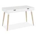 Office Desks & Workstations | Alera ALEWSS4824WB 47.24 in. x 23.62 in. x 29.53 in. Scandinavian Writing Desk - White/Beigewood image number 0