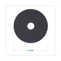 Cleaning & Janitorial Accessories | Boardwalk BWK4016BLA 16 in. Diameter Stripping Floor Pads - Black (5/Carton) image number 2
