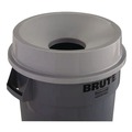 Trash & Waste Bins | Rubbermaid Commercial FG354300GRAY BRUTE 22-3/8 in. Round Funnel Top Receptacle - Gray image number 2