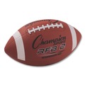 Breakroom Supplies | Champion Sports RFB2 Intermediate Size Rubber Sports Ball For Football - Brown image number 0
