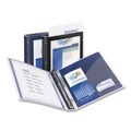 Back to School Sale | Avery 17685 3 Round Rings 1 in. Capacity 11 in. x 8.5 in. Flexi-View Binder - Navy Blue image number 2