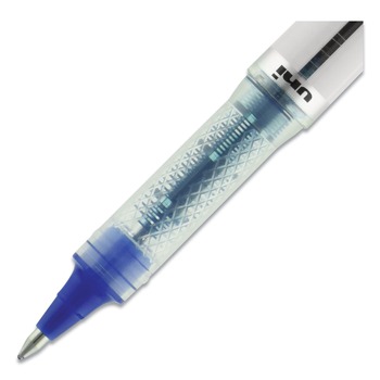 uni-ball 69024 VISION ELITE Bold 0.8 mm Hybrid Gel Pen - Blue Ink/White/Blue/Clear Barrel