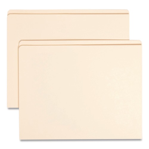 File Folders | Smead 10315 Straight Tabs Top Tab File Folders with Inside Pocket - Manila (50/Box) image number 0