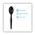 Just Launched | Dixie SSS51 SmartStock Series-O 6 in. Mediumweight Plastic Cutlery Spoons Refill - Black (40/Pack, 24 Packs/Carton) image number 2