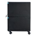 Office Filing Cabinets & Shelves | Storex 61315U01C 2 Legal/letter-Size File Drawers 14.75 in. x 18.25 in. x 26 in. Two-Drawer Mobile Filing Cabinet - Black/Teal image number 2