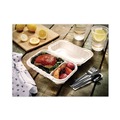 Food Trays, Containers, and Lids | Pactiv Corp. YCN809620000 9 in. x 6 in. x 3 in. 2-Compartment EarthChoice SmartLock Microwavable MFPP Plastic Hinged Lid Container - White (270/Carton) image number 5