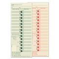 Recordkeeping & Forms | TOPS 1275 3.5 x 9 Two-Side Time Clock Cards Replacement for CH-107-2 (500/Box) image number 0