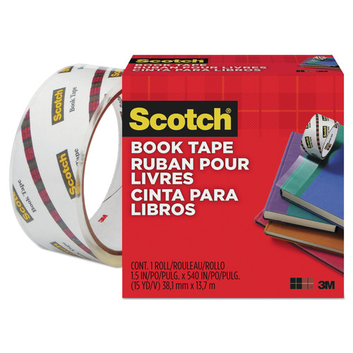 Clearance Center | Scotch 845-150 1.5 in. x 15 yds 3 in. Core Book Tape - Clear (1-Roll) image number 0