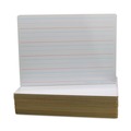 White Boards | Flipside 12034 12 in. x 9 in. 2-Sided Red/Blue Ruled Dry Erase Board - White Surface (24/Pack) image number 1