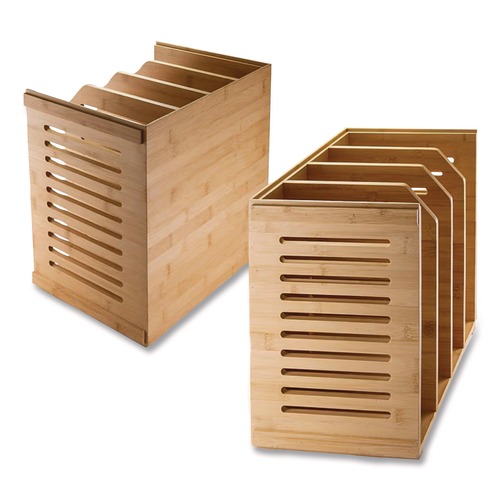 File Folders | Officemate 71006 Bamboo Magazine File 14.09 x 14.41 x 14.41 Brown image number 0