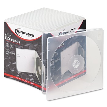 JUST LAUNCHED | Innovera IVR81900 Slim CD Case - Clear (25/Pack)