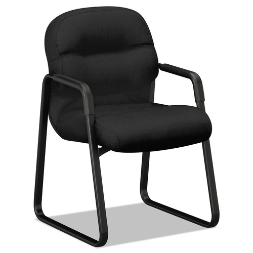 Office Chairs | HON H2093.CU10.T 23.25 in. x 28 in. x 36 in. Pillow-Soft 2090 Series Fabric Upholstery Guest Arm Chair - Black image number 0