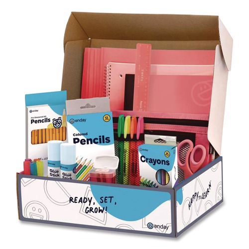 Arts & Crafts Supplies | enday 1319 Back to School Supplies Kit for Grades K-5 - Red (1-Kit) image number 0