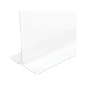 Office Presentation Supplies | Deflecto 69201 Classic Image 8.5 in. x 11 in. Insert Double-Sided Sign Holder - Clear image number 3