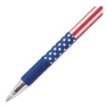 Pens | Pentel BK90USA-A 0.7 mm Fine R.S.V.P. Stars and Stripes Stick Ballpoint Pen - Black Ink, Red/White/Blue Barrel (1-Dozen) image number 1