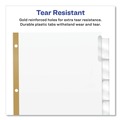 Clearance Center | Avery 11122 Big Tab 11 in. x 8.5 in. 5-Tab Double-Sided Gold Edge Reinforcing Insertable Dividers - Clear Tabs/White (1-Set) image number 5